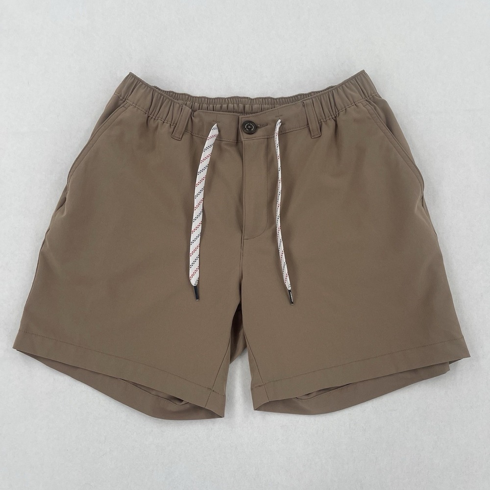 Chubbies Everywear Performance Shorts Men M Tan Drawstring Pockets 6" Inseam